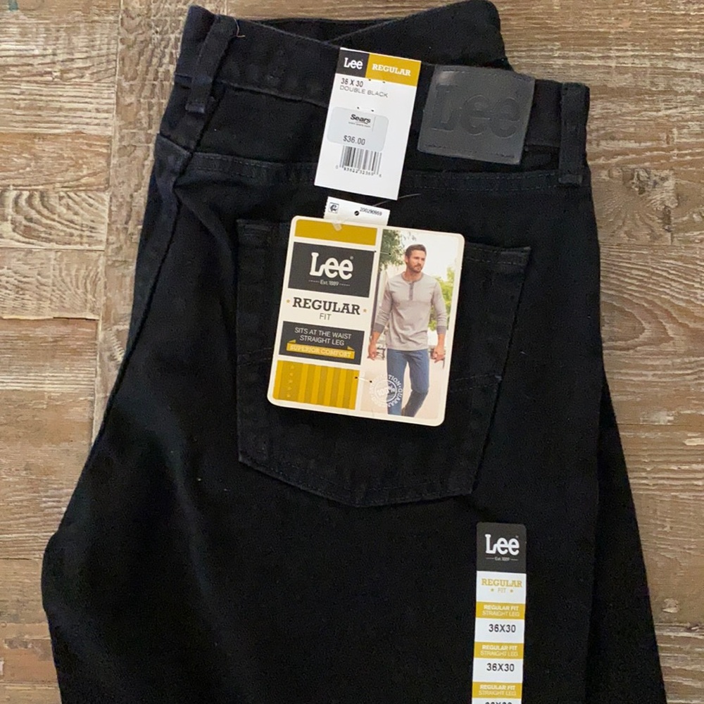 Lee Jeans Straight Leg Regular Black
